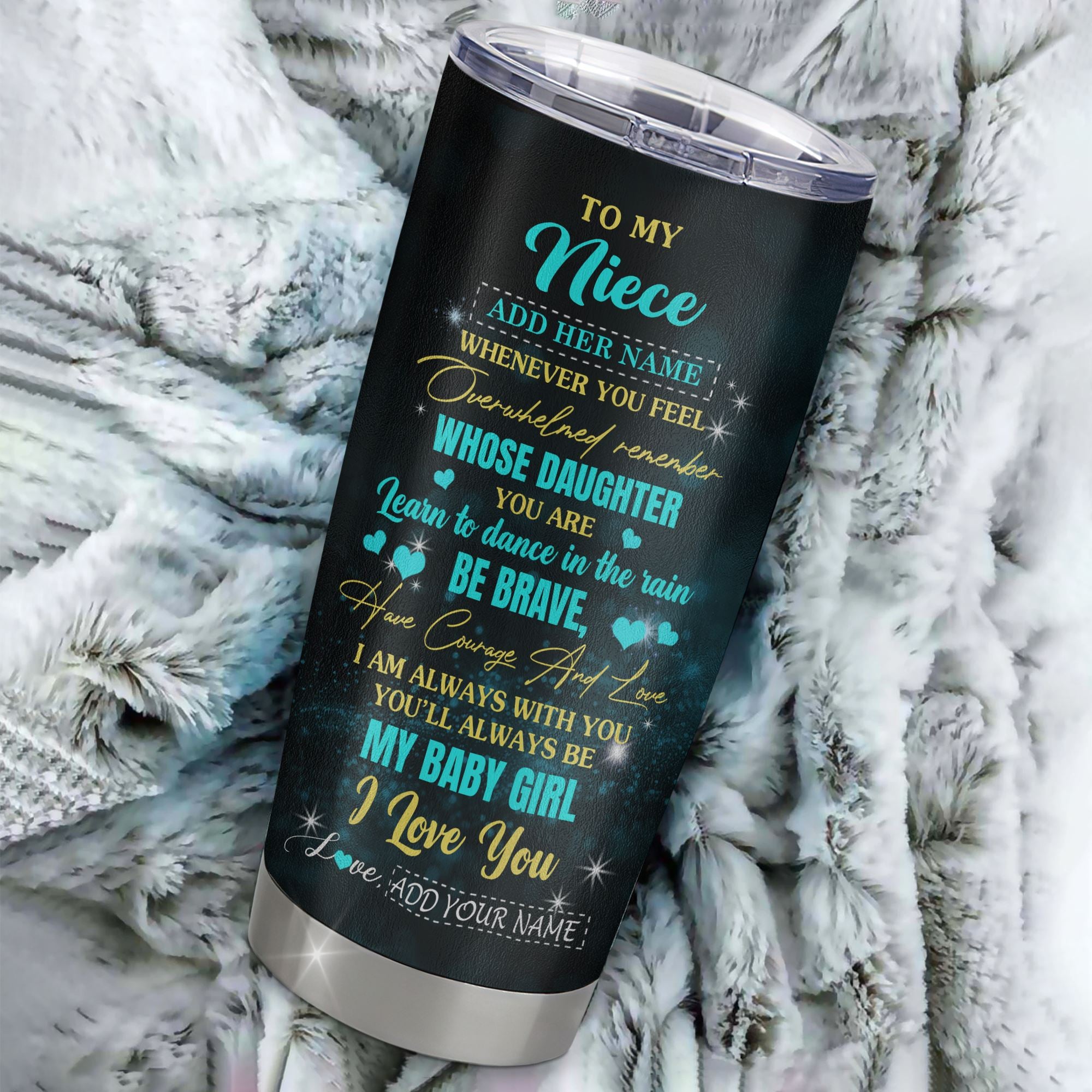 Personalized To My Niece Gifts From Aunt Uncle Auntie Tumbler Sunflower Ideas For Grown Niece Birthday Gifts Graduation Christmas Custom Stainless Steel Cup Travel Mug | siriusteestore