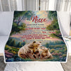 Personalized To My Niece Gifts From Aunt Uncle Blanket Don't Give Up Bear Gifts For Niece Birthday Graduation Christmas Customized Fleece Throw Blanket | siriusteestore