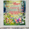 Personalized To My Niece Gifts From Aunt Uncle Blanket Don't Give Up Butterfly Gifts For Niece Birthday Graduation Christmas Customized Fleece Throw Blanket | siriusteestore