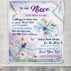 Personalized To My Niece Gifts From Aunt Uncle Blanket Don't Give Up Dragonfly Gifts For Niece Birthday Graduation Christmas Customized Fleece Throw Blanket | siriusteestore