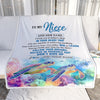 Personalized To My Niece Gifts From Aunt Uncle Blanket Don't Give Up Turtle Gifts For Niece Birthday Graduation Christmas Customized Fleece Throw Blanket | siriusteestore