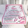 Personalized To My Niece Gifts From Aunt Uncle Blanket I Love You Butterfly Birthday Gifts For Niece Graduation Christmas Customized Fleece Throw Blanket | siriusteestore