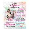 Personalized To My Niece Gifts From Aunt Uncle Blanket Koala Letter I Hugged This Gifts For Niece Birthday Graduation Christmas Customized Fleece Blanket | siriusteestore