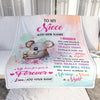 Personalized To My Niece Gifts From Aunt Uncle Blanket Koala Letter I Hugged This Gifts For Niece Birthday Graduation Christmas Customized Fleece Blanket | siriusteestore