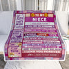Personalized To My Niece Gifts From Aunt Uncle Blanket Wood My Sunshine Birthday Gifts For Niece Valentines Christmas Graduation Custom Fleece Throw Blanket | siriusteestore
