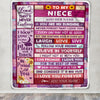 Personalized To My Niece Gifts From Aunt Uncle Blanket Wood My Sunshine Birthday Gifts For Niece Valentines Christmas Graduation Custom Fleece Throw Blanket | siriusteestore