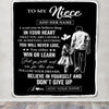 Personalized To My Niece Gifts From Uncle Blanket Don't Give Up Uncle Gifts For Niece Birthday Graduation Christmas Customized Fleece Throw Blanket | siriusteestore