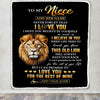 Personalized To My Niece Gifts From Uncle Blanket Old Lion Love You Niece Birthday Gifts Graduation Christmas Customized Fleece Throw Blanket | siriusteestore