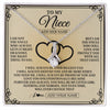 Alluring Beauty Necklace 14K White Gold Finish | 1 | Personalized To My Niece Gifts From Uncle Niece Birthday Gifts Jewelry For Women Uncle Niece Pendant Necklace Christmas Custom Gift Box Message Card | https://siriusteestore.