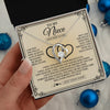 Forever Love Necklace 14K White Gold Finish | 2 | Personalized To My Niece Gifts From Uncle Niece Birthday Gifts Jewelry For Women Uncle Niece Pendant Necklace Christmas Custom Gift Box Message Card | https://siriusteestore.