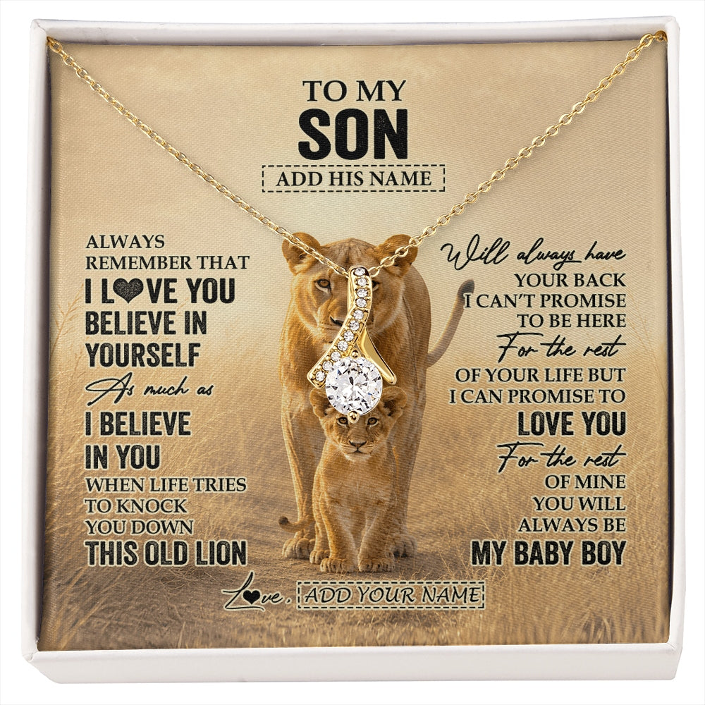 Alluring Beauty Necklace 18K Yellow Gold Finish | 1 | Personalized To My Niece Gifts Necklace From Aunt Auntie Always Remember Lion Gifts For Niece Birthday Graduation Christmas Custom Gift Box Message Card | https://siriusteestore.