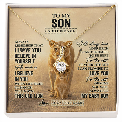 Alluring Beauty Necklace 18K Yellow Gold Finish | 1 | Personalized To My Niece Gifts Necklace From Aunt Auntie Always Remember Lion Gifts For Niece Birthday Graduation Christmas Custom Gift Box Message Card | https://siriusteestore.