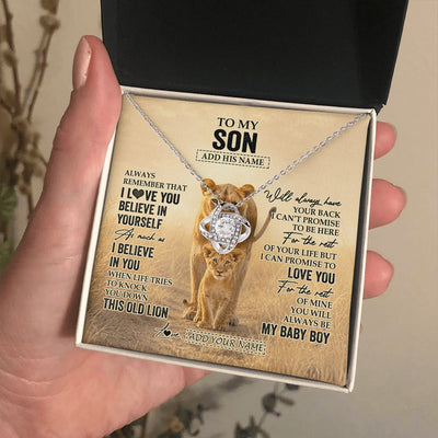 Love Knot Necklace 14K White Gold Finish | 2 | Personalized To My Niece Gifts Necklace From Aunt Auntie Always Remember Lion Gifts For Niece Birthday Graduation Christmas Custom Gift Box Message Card | https://siriusteestore.