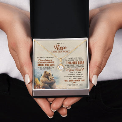 Alluring Beauty Necklace 18K Yellow Gold Finish | 2 | Personalized To My Niece Gifts Necklace From Aunt Uncle Whenever Bear Unique Birthday Gifts For Niece Graduation Christmas Customized Gift Box Message Card | siriusteestore.myshopify