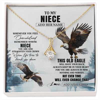 Alluring Beauty Necklace 18K Yellow Gold Finish | 1 | Personalized To My Niece Gifts Necklace From Aunt Uncle Whenever Eagle Unique Birthday Gifts For Niece Christmas Jewelry Custom Keepsake Gift Box Message Card | https://siriusteestore.