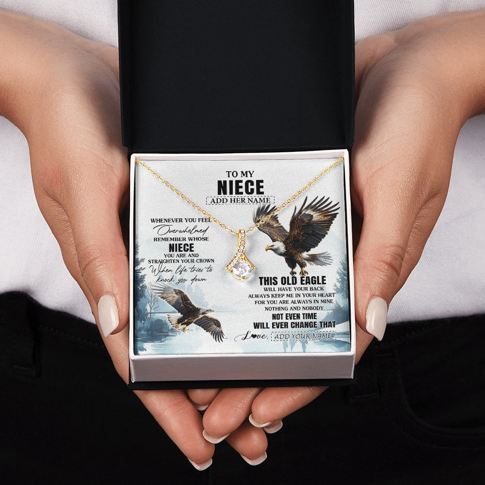 Alluring Beauty Necklace 18K Yellow Gold Finish | 2 | Personalized To My Niece Gifts Necklace From Aunt Uncle Whenever Eagle Unique Birthday Gifts For Niece Christmas Jewelry Custom Keepsake Gift Box Message Card | https://siriusteestore.