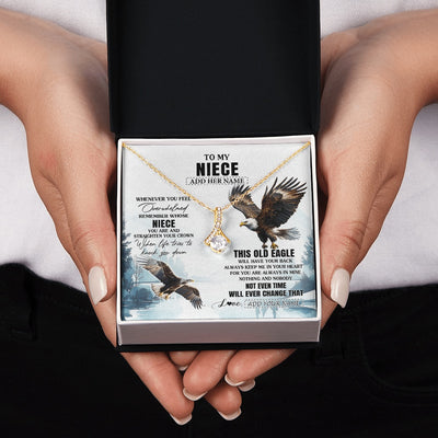 Alluring Beauty Necklace 18K Yellow Gold Finish | 2 | Personalized To My Niece Gifts Necklace From Aunt Uncle Whenever Eagle Unique Birthday Gifts For Niece Christmas Jewelry Custom Keepsake Gift Box Message Card | https://siriusteestore.