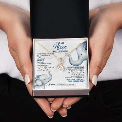 Alluring Beauty Necklace 18K Yellow Gold Finish | 2 | Personalized To My Niece Gifts Necklace From Aunt Uncle Whenever Elephant Unique Birthday Gifts For Niece Graduation Christmas Custom Gift Box Message Card | siriusteestore.myshopify