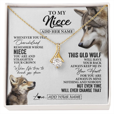 Alluring Beauty Necklace 18K Yellow Gold Finish | 1 | Personalized To My Niece Gifts Necklace From Aunt Uncle Whenever Wolf Unique Birthday Gifts For Niece Graduation Christmas Custom Gift Box Message Card | https://siriusteestore.