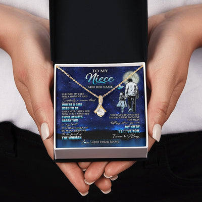 Alluring Beauty Necklace 18K Yellow Gold Finish | 2 | Personalized To My Niece Gifts Necklace From Uncle I Closed My Eyes For A Moment Niece Birthday Graduation Christmas Customized Gift Box Message Card | siriusteestore.myshopify