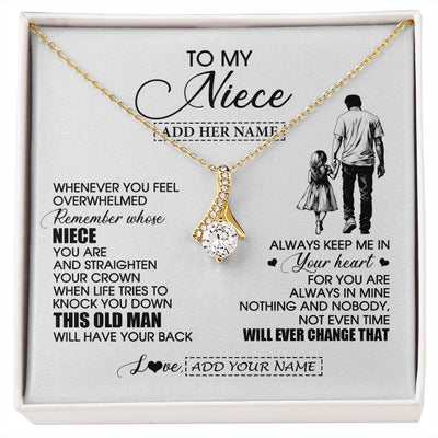 Alluring Beauty Necklace 18K Yellow Gold Finish | 1 | Personalized To My Niece Gifts Necklace From Uncle Whenever Man Unique Birthday Gifts For Niece Graduation Christmas Customized Gift Box Message Card | siriusteestore.myshopify