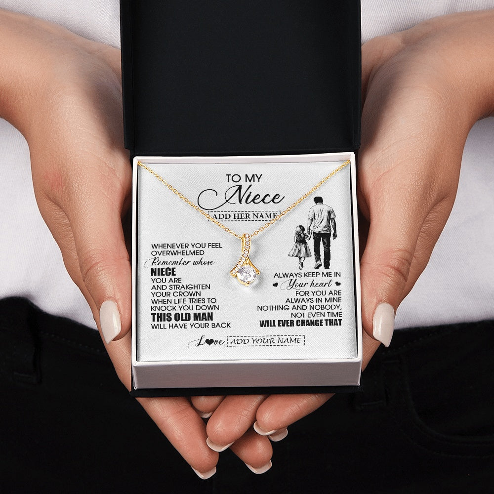 Alluring Beauty Necklace 18K Yellow Gold Finish | 2 | Personalized To My Niece Gifts Necklace From Uncle Whenever Man Unique Birthday Gifts For Niece Graduation Christmas Customized Gift Box Message Card | siriusteestore.myshopify