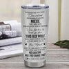 Personalized To My Niece Gifts Tumbler From Aunt Uncle Auntie Whenever Wolf Unique Birthday Gifts For Niece Graduation Christmas Custom Stainless Steel Cup Travel Mug | siriusteestore