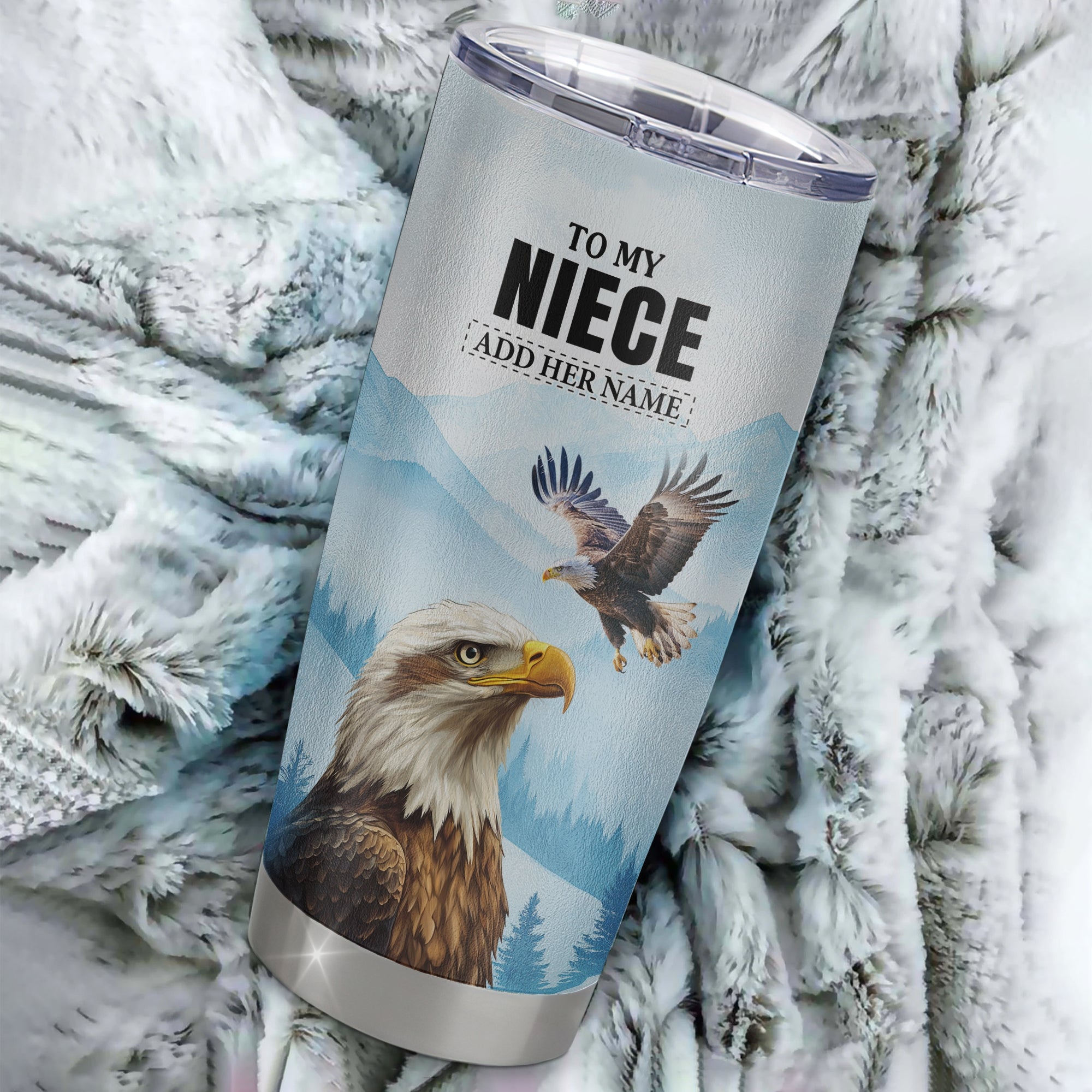 Personalized To My Niece Gifts Tumbler From Aunt Uncle Eagle My Only Wish For You Niece Birthday Gifts Graduation Christmas Custom Stainless Steel Cup Travel Mug | siriusteestore