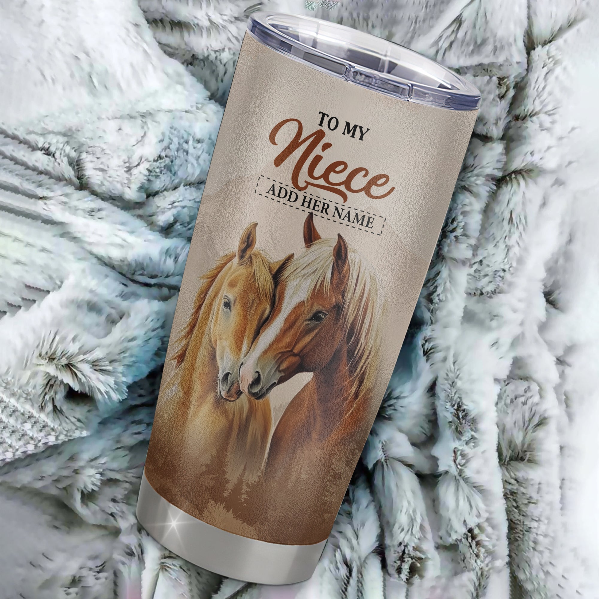Personalized To My Niece Gifts Tumbler From Aunt Uncle Horse My Only Wish For You Niece Birthday Gifts Graduation Christmas Customized Stainless Steel Insulated Mug | siriusteestore