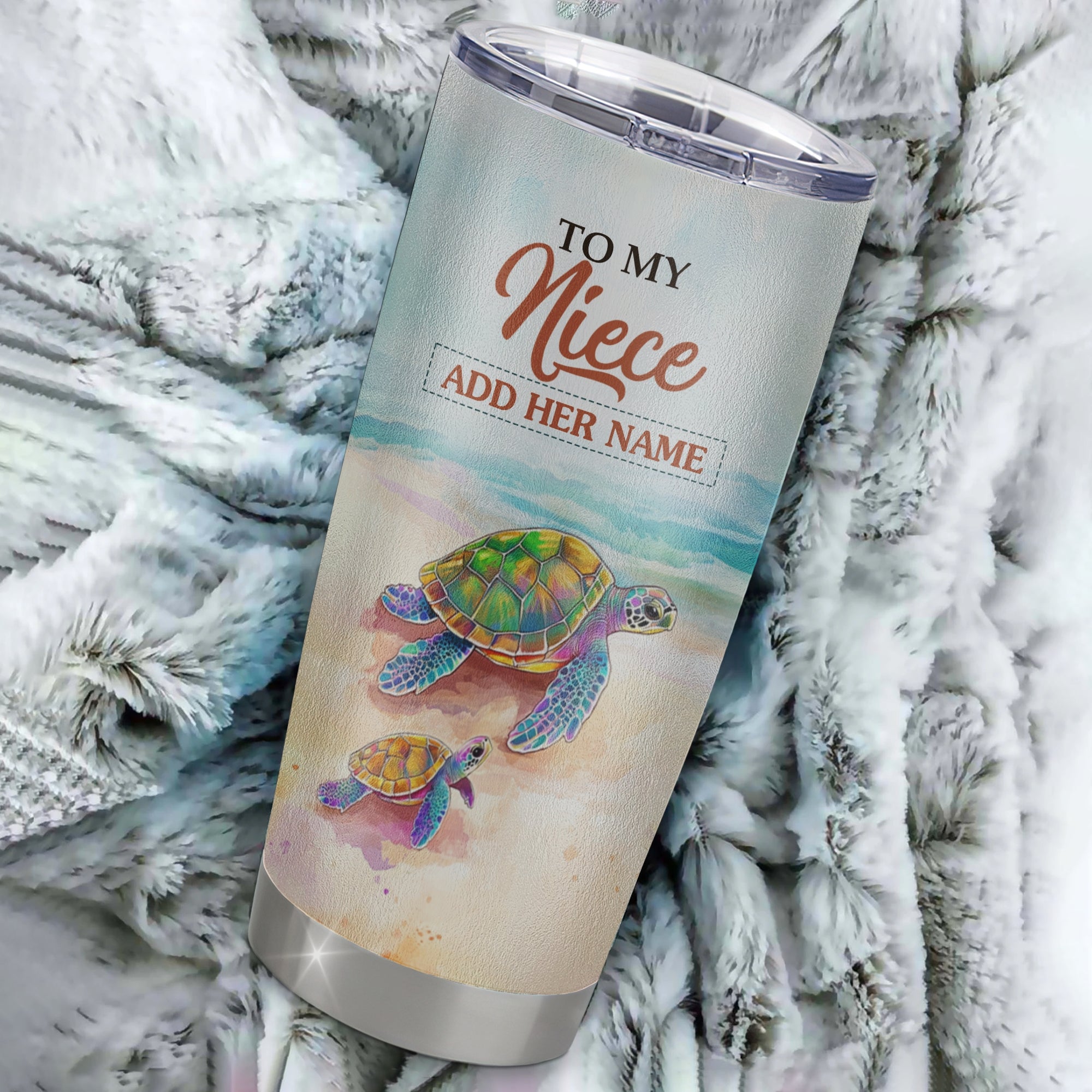 Personalized To My Niece Gifts Tumbler From Aunt Uncle Whenever Turtle Unique Birthday Gifts For Niece Graduation Christmas Customized Custom Stainless Steel Cup Mug | siriusteestore