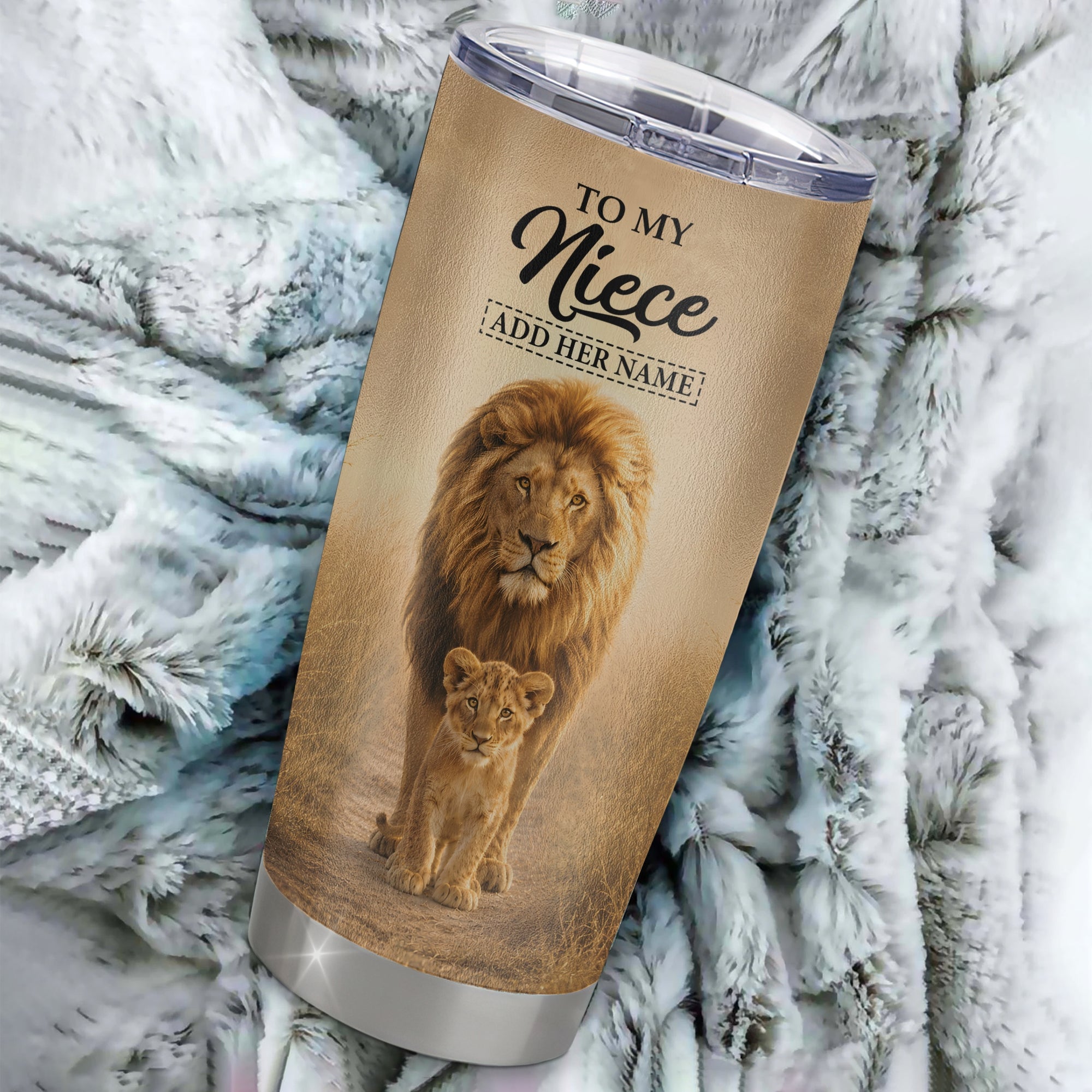 Personalized To My Niece Gifts Tumbler From Uncle Always Remember Lion Gifts For Niece Birthday Graduation Christmas Custom Stainless Steel Travel Mug | siriusteestore
