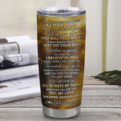 Personalized To My Niece Gifts Tumbler From Uncle Never Forget How Much I Love You Lion Niece Birthday Gifts Graduation Christmas Custom Stainless Steel Travel Mug | siriusteestore