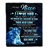 Personalized To My Niece Lion Blanket From Aunt Auntie Never Forget I Love You Niece Birthday Graduation Christmas Customized Bed Fleece Throw Blanket | siriusteestore