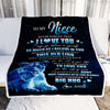 Personalized To My Niece Lion Blanket From Aunt Auntie Never Forget I Love You Niece Birthday Graduation Christmas Customized Bed Fleece Throw Blanket | siriusteestore