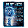 Personalized To My Niece Lion Blanket From Uncle Every Day Laugh Love Live Niece Birthday Graduation Christmas Customized Bed Fleece Throw Blanket | siriusteestore