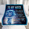 Personalized To My Niece Lion Blanket From Uncle Every Day Laugh Love Live Niece Birthday Graduation Christmas Customized Bed Fleece Throw Blanket | siriusteestore