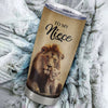 Personalized To My Niece Lion Tumbler From Uncle Stainless Steel Cup I'll Stay There Forever Niece Birthday Graduation Christmas Travel Mug | siriusteestore