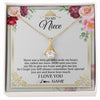 Alluring Beauty Necklace 18K Yellow Gold Finish | 1 | Personalized To My Niece Necklace From Aunt There Was A Little Girl Niece Birthday Gifts Jewelry Graduation Christmas Customized Gift Box Message Card | siriusteestore
