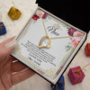 Forever Love Necklace 18K Yellow Gold Finish | 2 | Personalized To My Niece Necklace From Aunt There Was A Little Girl Niece Birthday Gifts Jewelry Graduation Christmas Customized Gift Box Message Card | siriusteestore