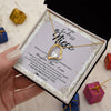 Forever Love Necklace 18K Yellow Gold Finish | Personalized To My Niece Necklace From Aunt Uncle Auntie Straighten Your Crown Niece Birthday Christmas Graduation Jewelry Customized Gift Box Message Card | siriusteestore
