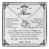 Love Knot Necklace 14K White Gold Finish | 1 | Personalized To My Niece Necklace From Aunt Uncle I Love You Forever Niece Birthday Valentines Day Graduation Christmas Customized Gift Box Message Card | siriusteestore