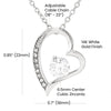 Forever Love Necklace 14K White Gold Finish | 4 | Personalized To My Niece Necklace From Aunt Uncle I Love You Sunflower Niece Jewelry Birthday Jewelry Graduation Christmas Customized Gift Box Message Card | siriusteestore