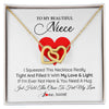 Interlocking Hearts Necklace 18K Yellow Gold Finish | 1 | Personalized To My Niece Necklace From Aunt Uncle I Squeezed This Necklace Niece Jewelry Pendant Birthday Graduation Christmas Customized Message Card | siriusteestore