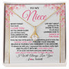 Alluring Beauty Necklace 18K Yellow Gold Finish | 1 | Personalized To My Niece Necklace From Aunt Uncle Inspirational I Love You Niece Birthday Valentines Day Graduation Christmas Customized Gift Box Message Card | siriusteestore