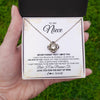 Love Knot Necklace | Personalized To My Niece Necklace From Aunt Uncle Never Forget That I Love You Niece Birthday Graduation Christmas Customized Gift Box Message Card | siriusteestore