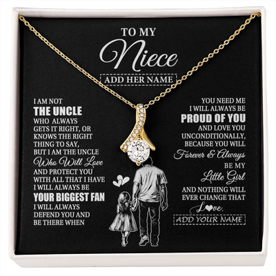 Alluring Beauty Necklace 18K Yellow Gold Finish | 1 | Personalized To My Niece Necklace From Uncle Biggest Fan Birthday Gifts For Niece From Uncle Niece Graduation Christmas Customized Gift Box Message Card | siriusteestore.myshopify
