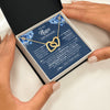 Interlocking Hearts Necklace 18K Yellow Gold Finish | 2 | Personalized To My Niece Necklace From Uncle Proud Of You Birthday Gifts For Niece Jewelry Gifts Graduation Christmas Customized Gift Box Message Card | https://siriusteestore.