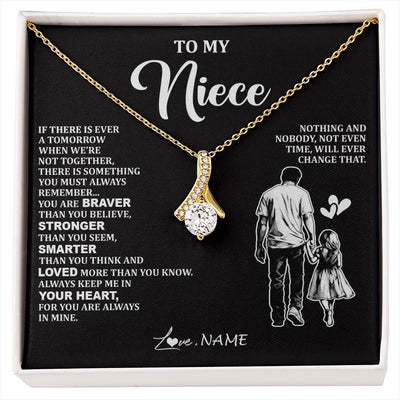 Alluring Beauty Necklace 18K Yellow Gold Finish | 1 | Personalized To My Niece Necklace From Uncle You Are Always In Mine Beautiful Niece Jewelry Gifts Birthday Graduation Christmas With Gift Box Message Card | siriusteestore