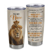 Personalized To My Niece Tumbler Cup From Uncle Whenever You Fell Overwhelmed Lion Niece Pendant Birthday Gifts Graduation Christmas Custom Travel Mug | siriusteestore