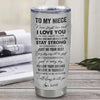 Personalized To My Niece Tumbler From Aunt Auntie Stainless Steel Cup I Love You With All My Heart Niece Birthday Graduation Christmas Travel Mug | siriusteestore